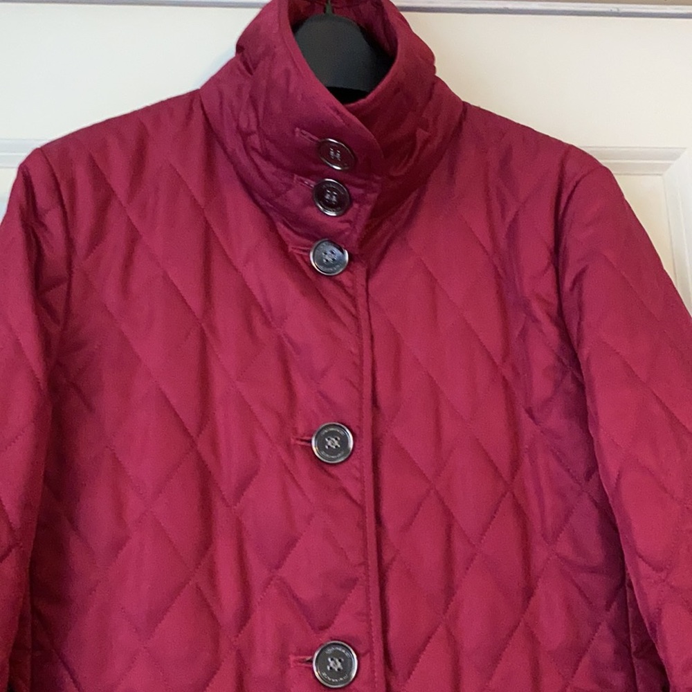 Burberry Quilted Bomber Jacket in Deep Burgundy - Picture 3 of 16